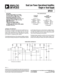 Datasheet OP221 manufacturer Analog Devices